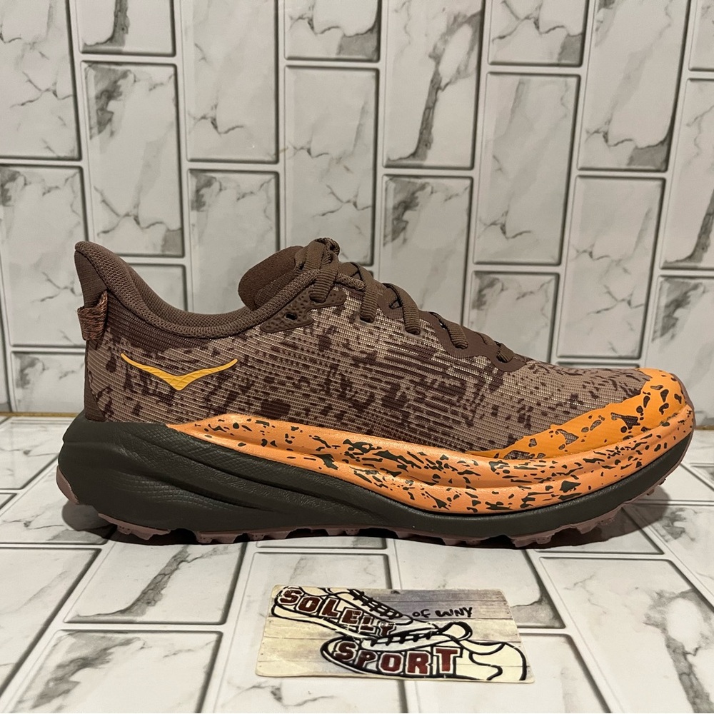 New Hoka One Speedgoat 6 GTX Gore-Tex Brown Coral Hiking Trail Shoes Womens Size - Picture 8 of 16
